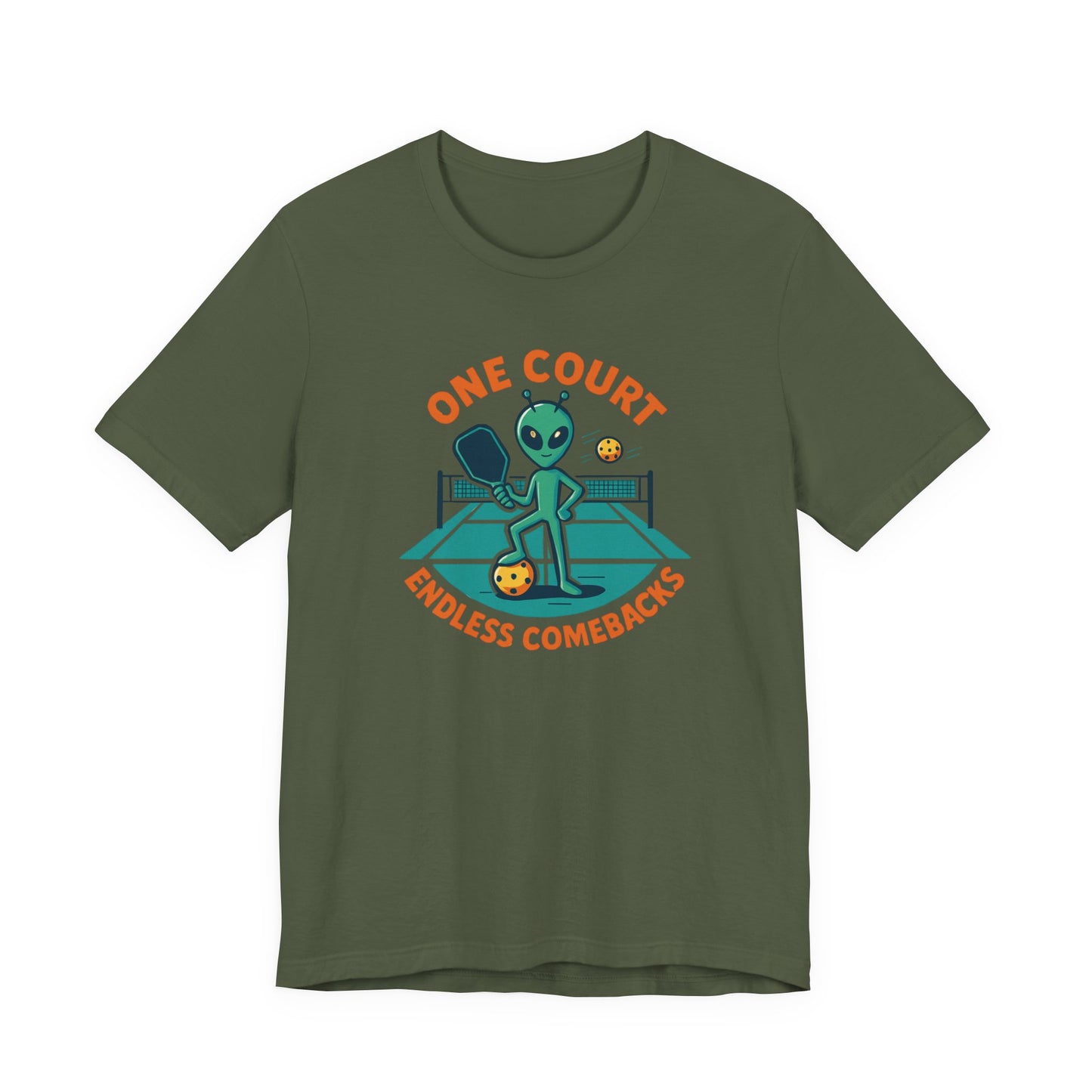 One Court, Endless Comebacks – Alien Pickleball Tee - Unisex Jersey Short Sleeve Tee